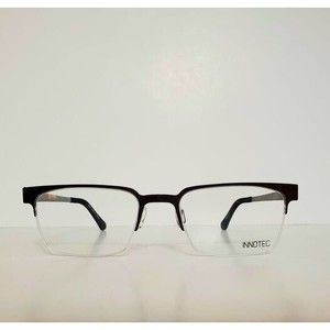 Mens Innotec Designer Eyeglasses Frames And Case 53-19-145 Brown Never Worn